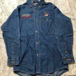 Luna Pier Denim Button-Down Shirt